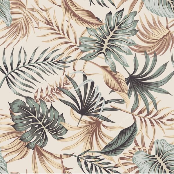 Tropical Leaves Pattern — original textile pattern for botanical licensing
