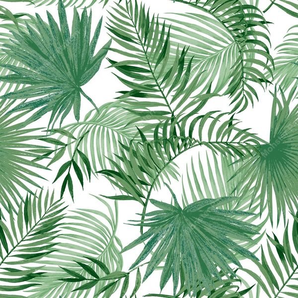 Tropical Palm Leaves Pattern — original textile pattern for botanical licensing