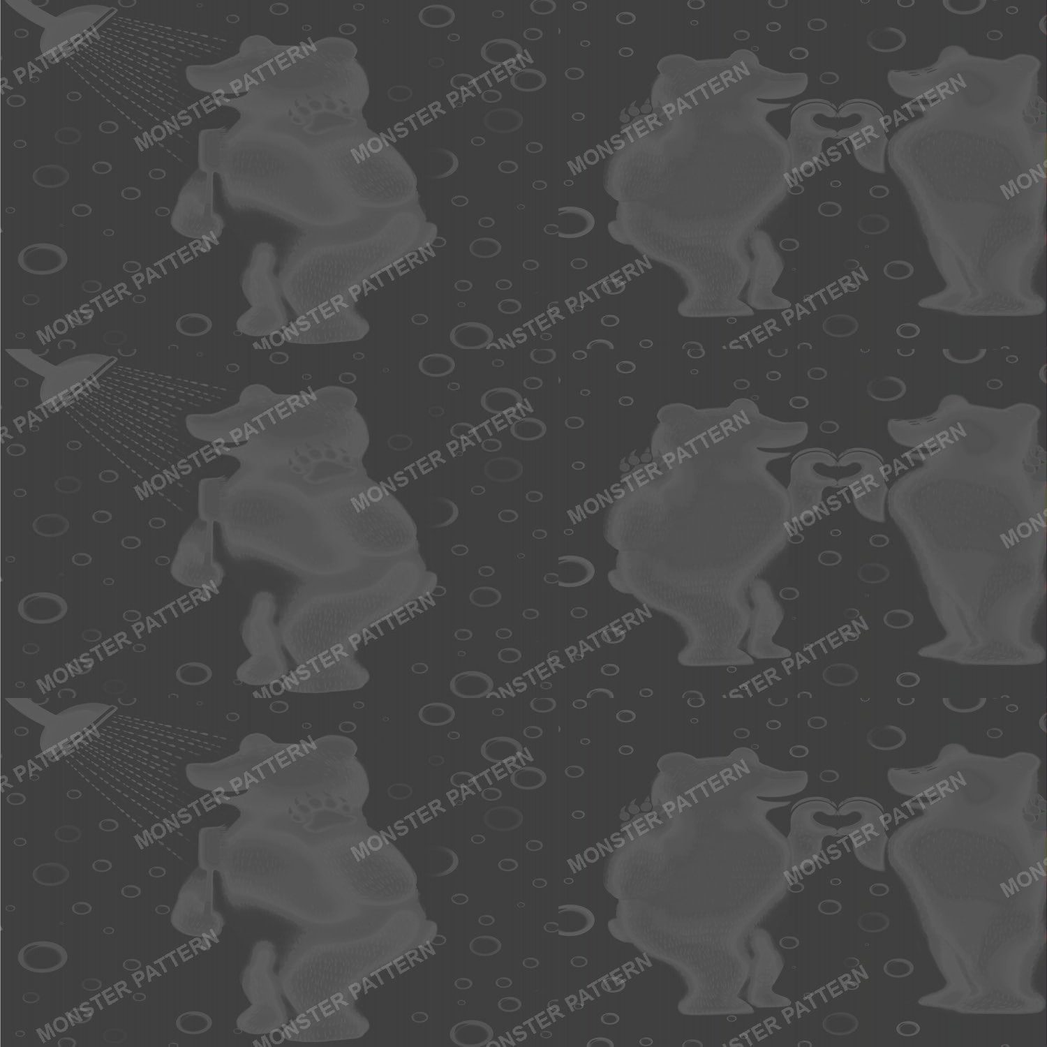 Bear Shower Pattern — original textile pattern for nursery licensing