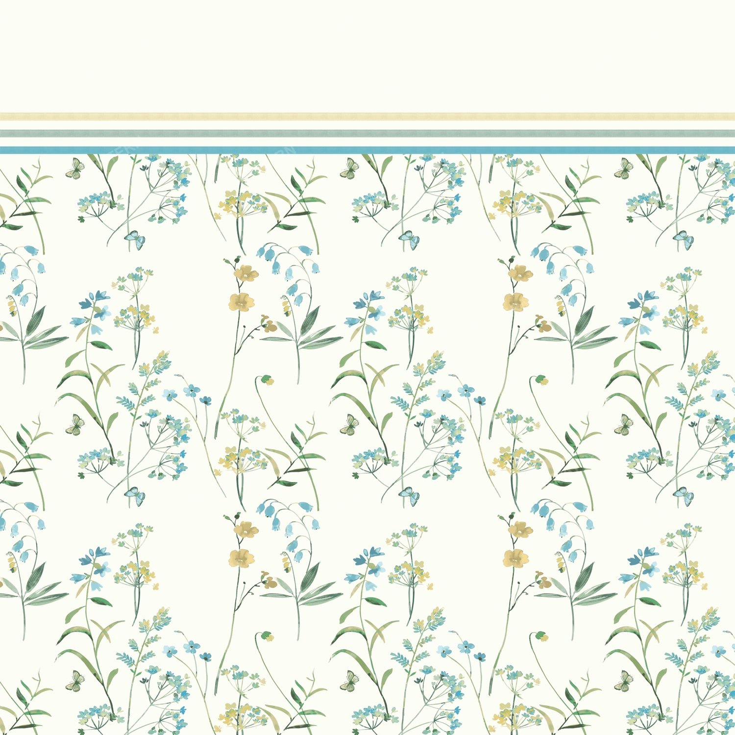 Floral Botanical Repeat — original textile pattern for nursery licensing