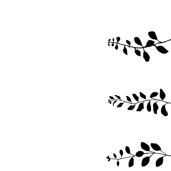 Three Branch Silhouettes — original textile pattern for botanical licensing