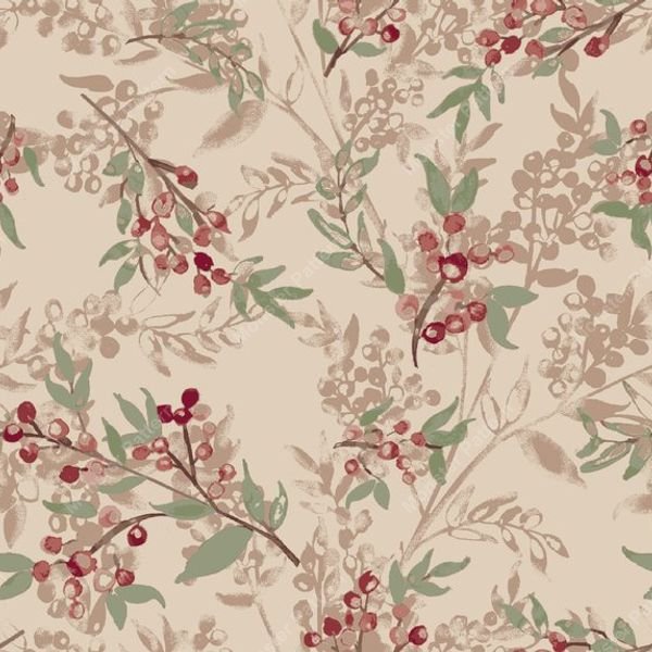 Floral Vine Repeat Pattern — original textile pattern for floral licensing