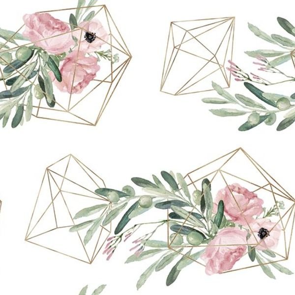 Floral Envelope Repeat — original textile pattern for floral licensing