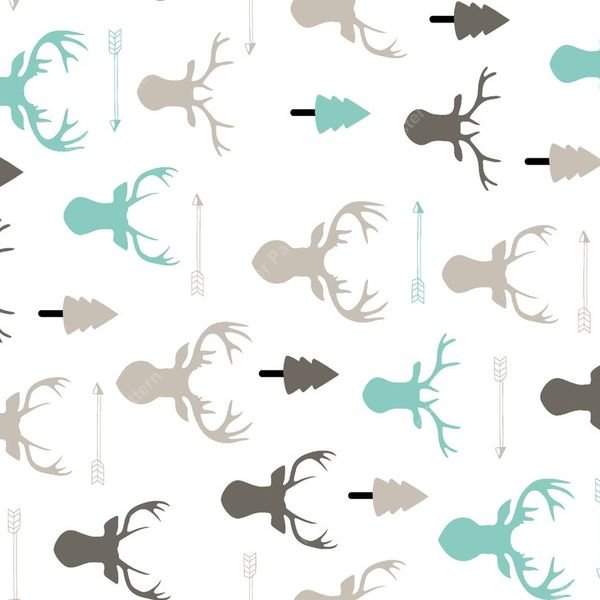 Deer and Arrow Pattern — original textile pattern for nursery licensing