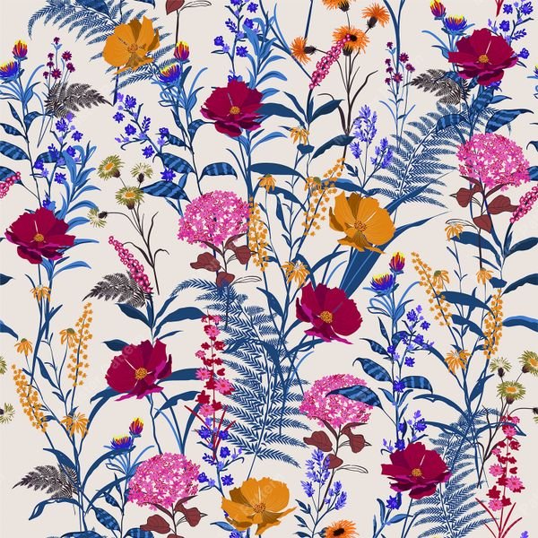 Floral Garden Repeat — original textile pattern for floral licensing