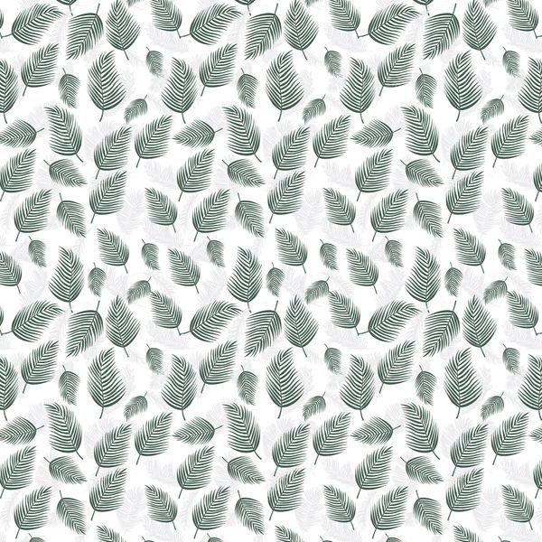 Green Fern Leaves Pattern — original textile pattern for botanical licensing