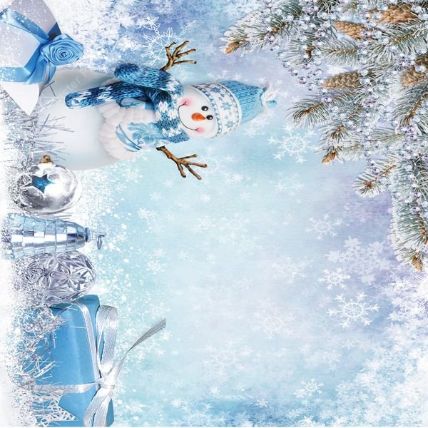 Winter Holiday Scene — original textile pattern for tabletop licensing