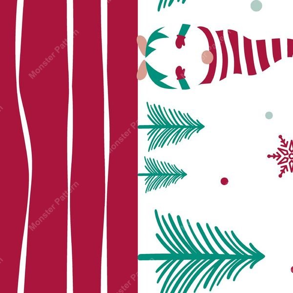 Christmas Stripe Pattern — original textile pattern for tabletop licensing