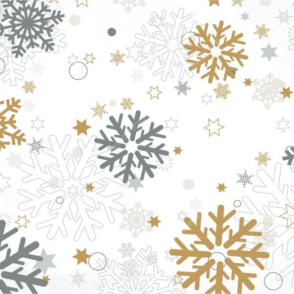 Snowflake and Star Pattern — original textile pattern for nursery licensing