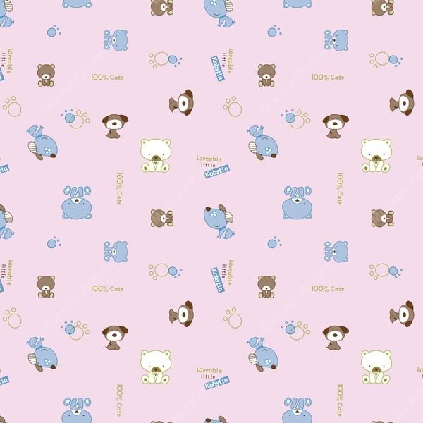Playful Animal Pattern — original textile pattern for nursery licensing