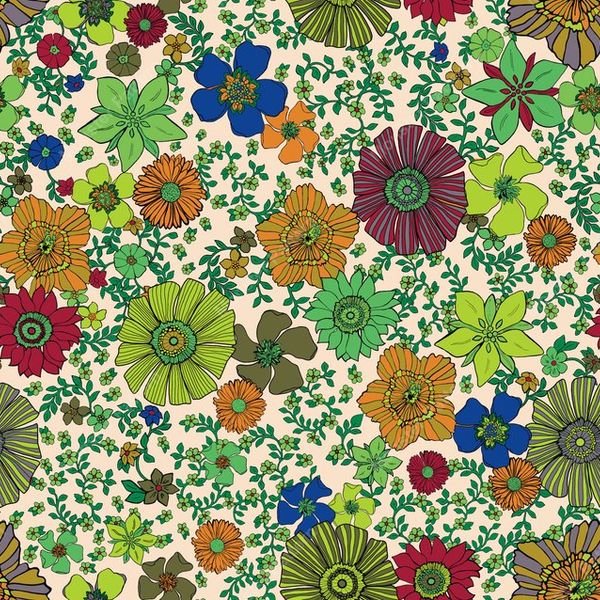 Floral Repeat Pattern — original textile pattern for floral licensing