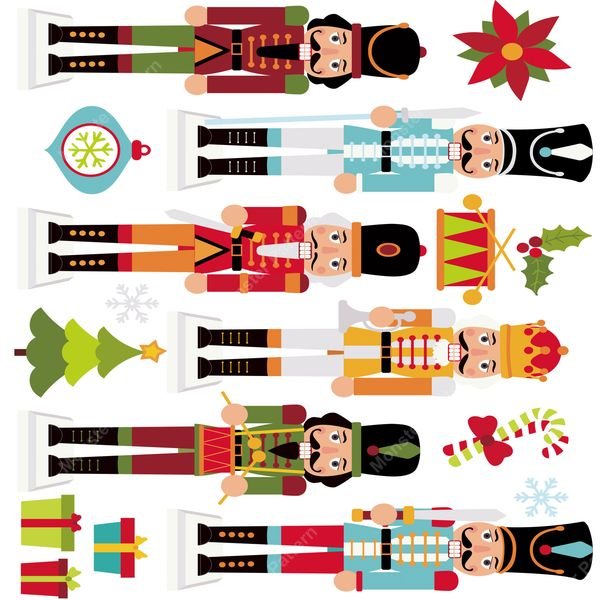 Nutcracker Holiday Pattern — original textile pattern for tabletop licensing