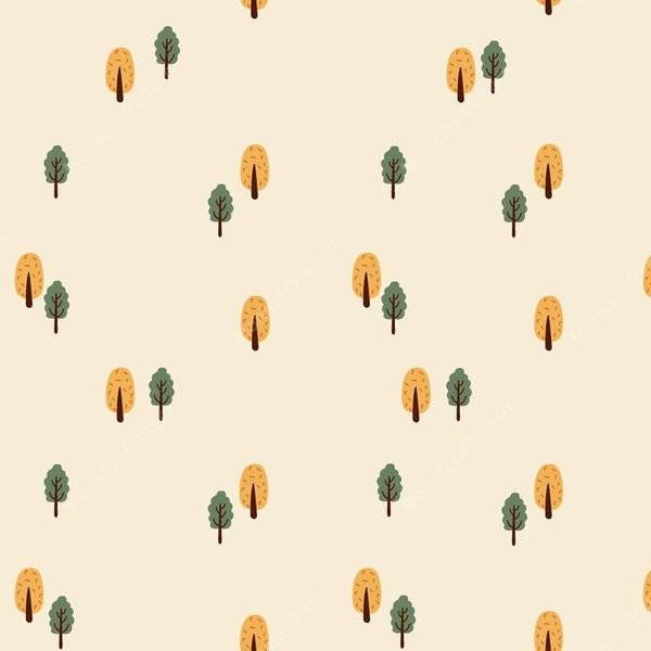 Tree Pattern Repeat — original textile pattern for botanical licensing