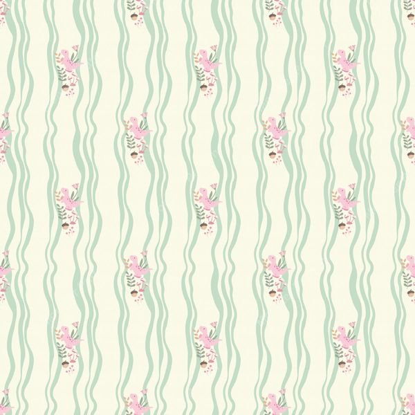 Floral Stripe Pattern — original textile pattern for floral licensing