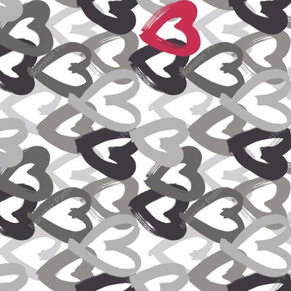Heart Pattern Repeat — original textile pattern for lifestyle licensing