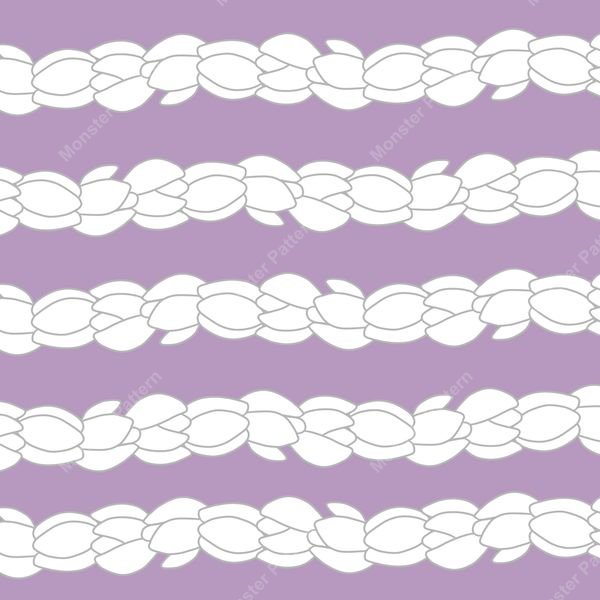 Braided Floral Stripe Pattern — original textile pattern for floral licensing
