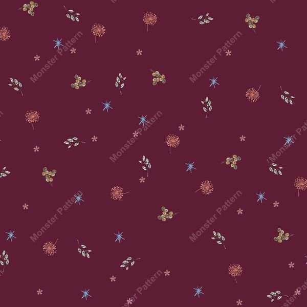 Small Floral Scatter Pattern — original textile pattern for nursery licensing