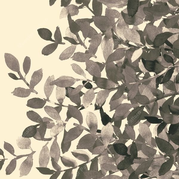 Leafy Branch Pattern — original textile pattern for botanical licensing