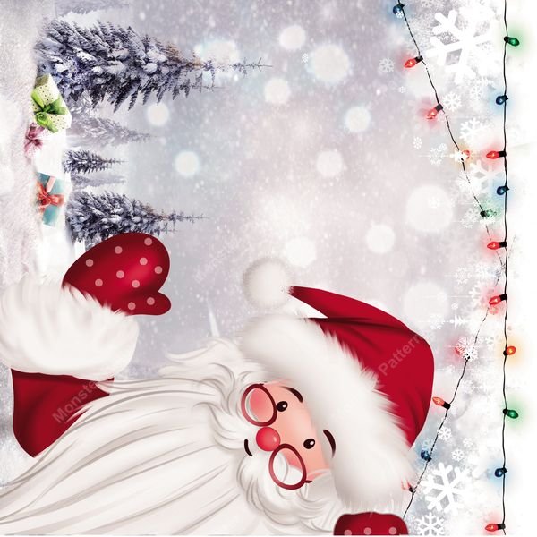 Santa Claus Holiday Pattern — original textile pattern for tabletop licensing