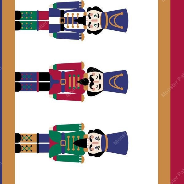 Nutcracker Toy Soldiers — original textile pattern for nursery licensing