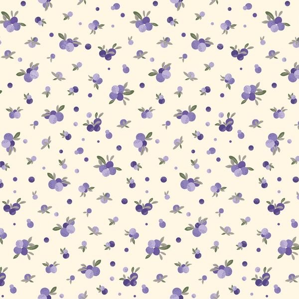 Small Blue Floral Pattern — original textile pattern for floral licensing
