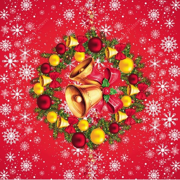 Christmas Wreath Pattern — original textile pattern for tabletop licensing