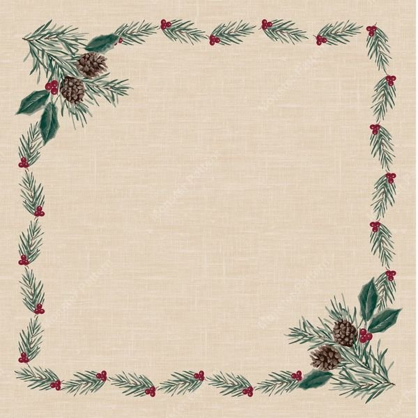 Holiday Border Pattern — original textile pattern for tabletop licensing