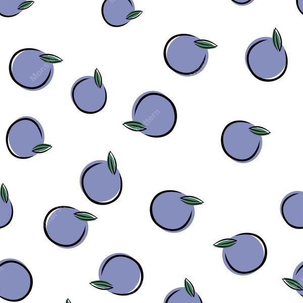 Blue Berry Pattern — original textile pattern for botanical licensing