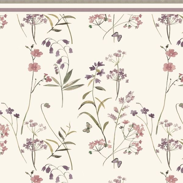 Watercolor Floral Repeat — original textile pattern for nursery licensing