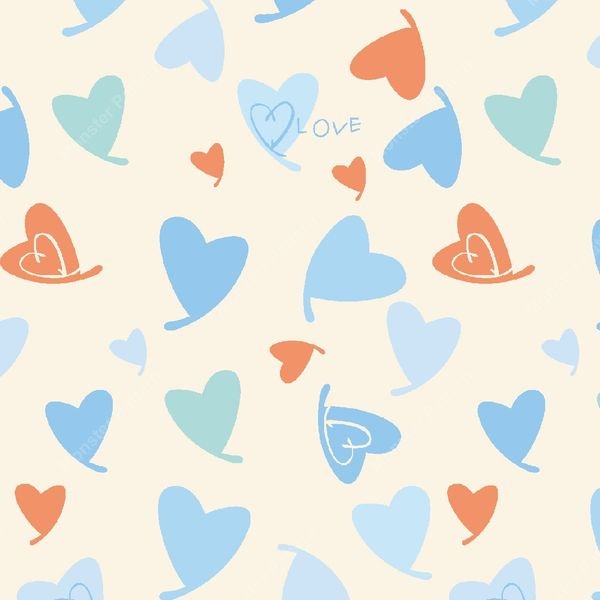Hearts Repeat Pattern — original textile pattern for lifestyle licensing