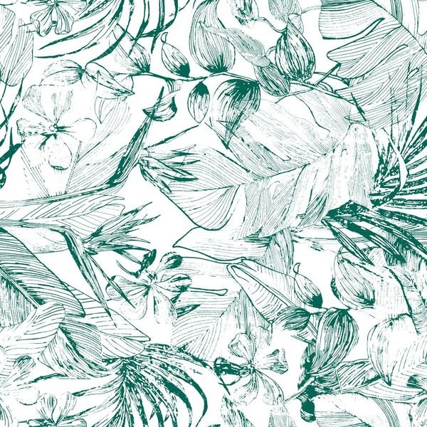 Tropical Leaf Pattern — original textile pattern for botanical licensing