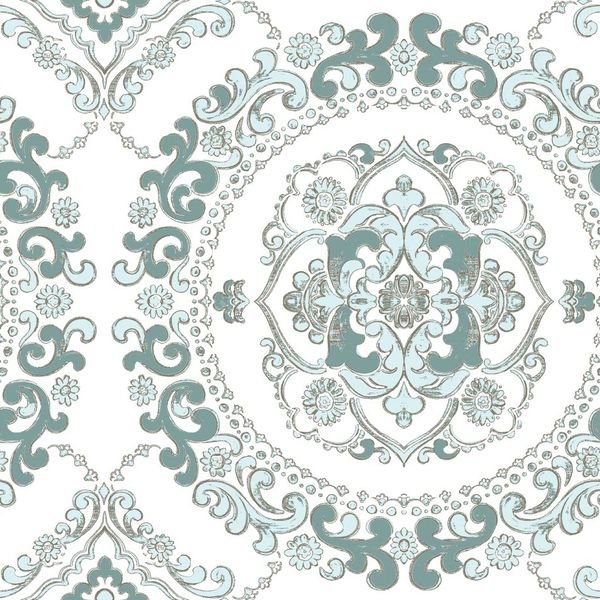 Symmetrical Floral Medallion — original textile pattern for floral licensing