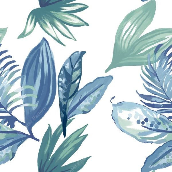 Tropical Leaf Repeat Pattern — original textile pattern for botanical licensing