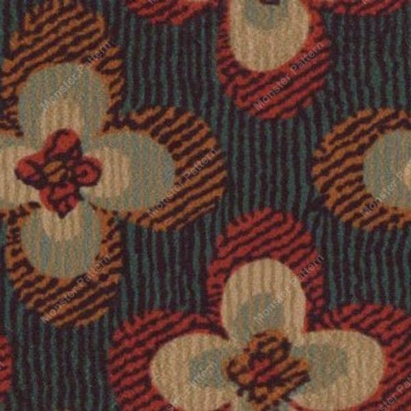 Floral Stripe Repeat Pattern — original textile pattern for floral licensing