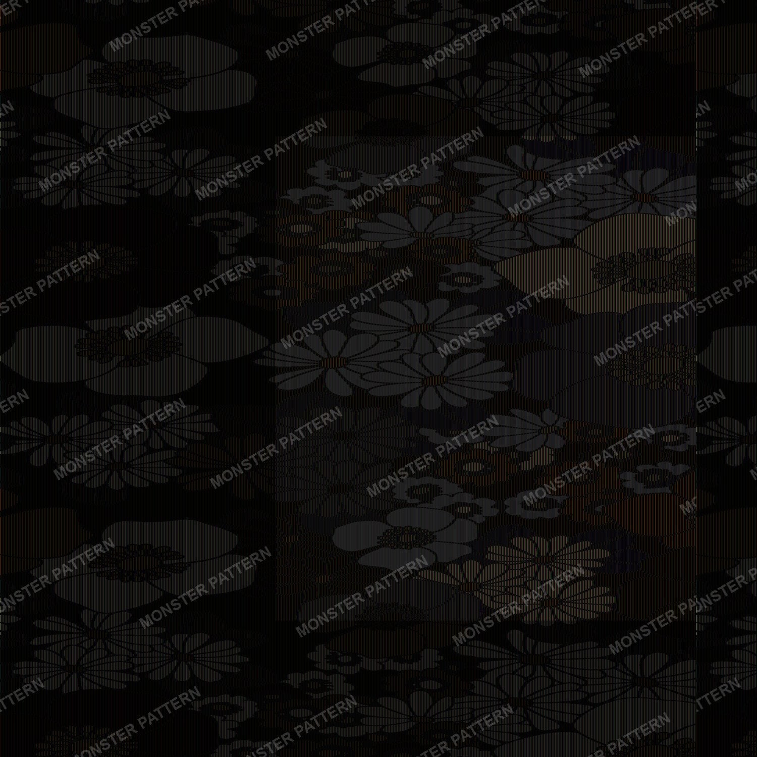 Dark Floral Repeat Pattern — original textile pattern for floral licensing