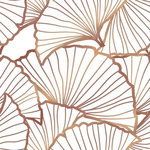 Ginkgo Leaf Pattern — original textile pattern for botanical licensing