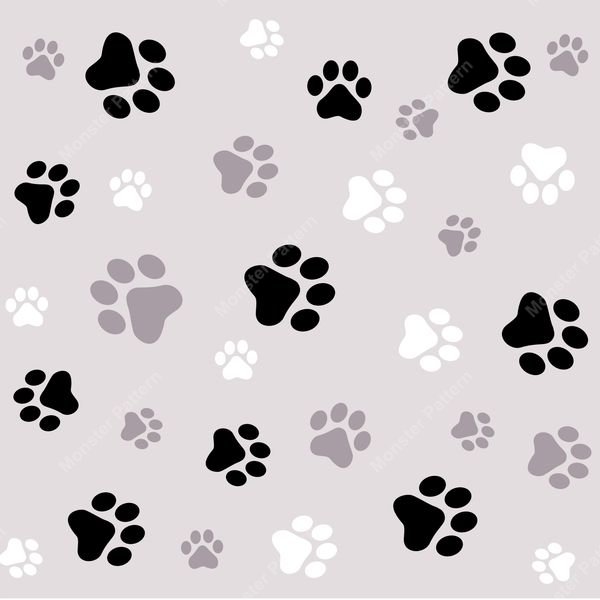 Paw Print Pattern — original textile pattern for nursery licensing