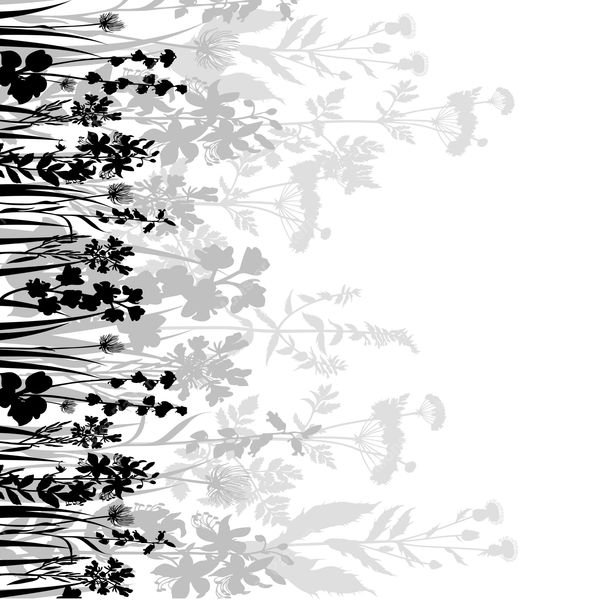 Floral Silhouette Repeat — original textile pattern for floral licensing