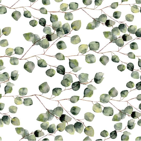 Eucalyptus Leaf Pattern — original textile pattern for botanical licensing