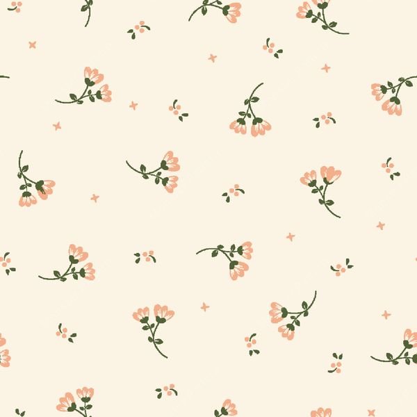 Small Pink Floral Pattern — original textile pattern for nursery licensing