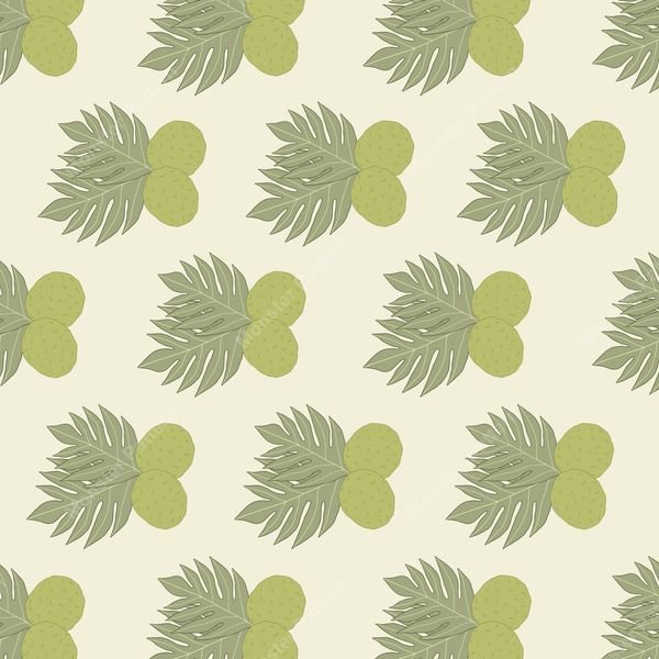 Breadfruit Leaf Pattern — original textile pattern for botanical licensing