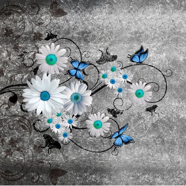 Daisies and Butterflies — original textile pattern for nursery licensing