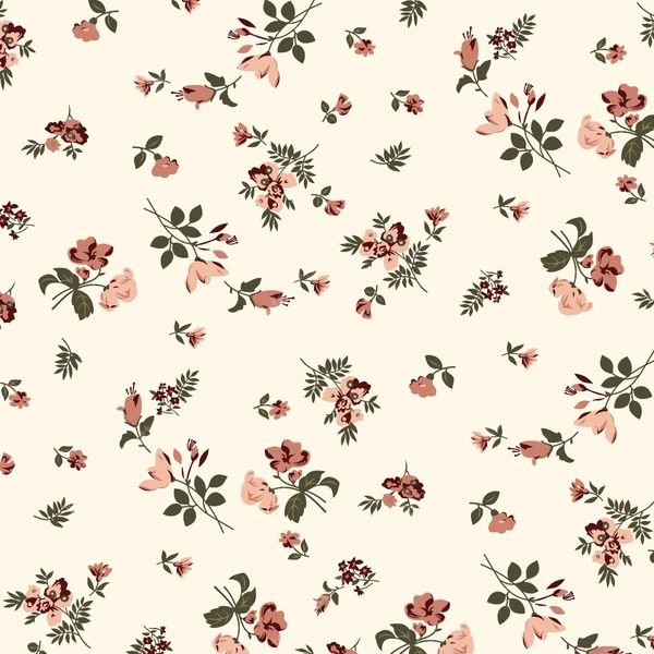 Small Floral Repeat Pattern — original textile pattern for floral licensing