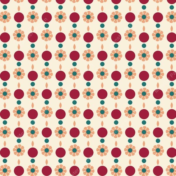 Floral Dot Repeat Pattern — original textile pattern for floral licensing