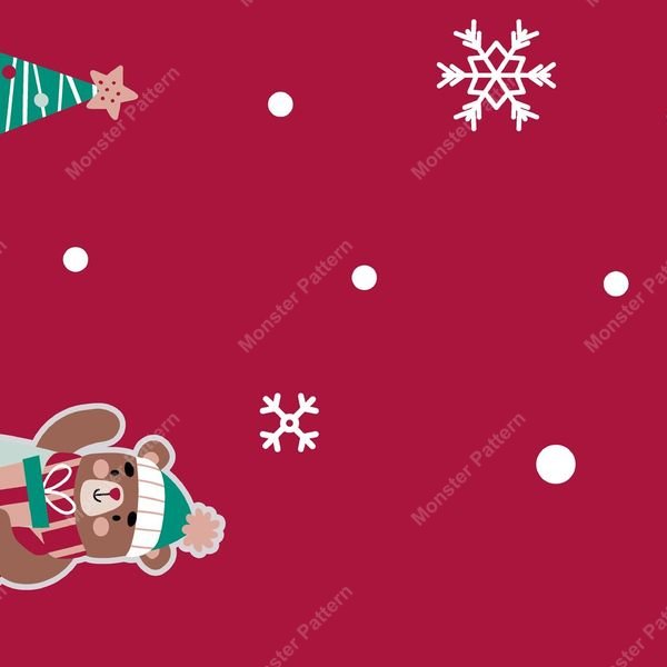 Christmas Holiday Pattern — original textile pattern for nursery licensing