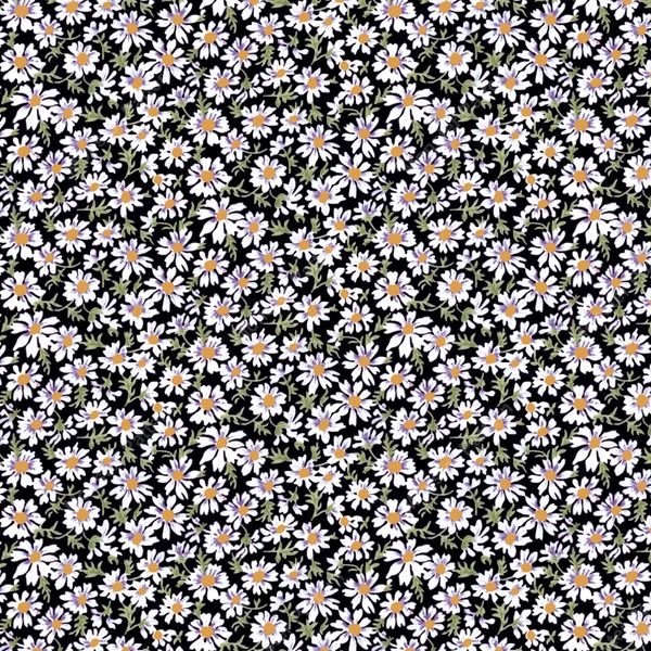 Daisy Field Repeat — original textile pattern for floral licensing