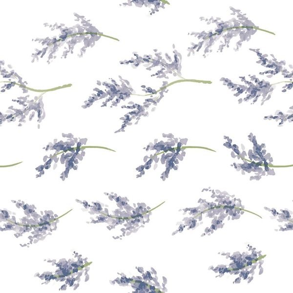 Blue Botanical Repeat Pattern — original textile pattern for botanical licensing