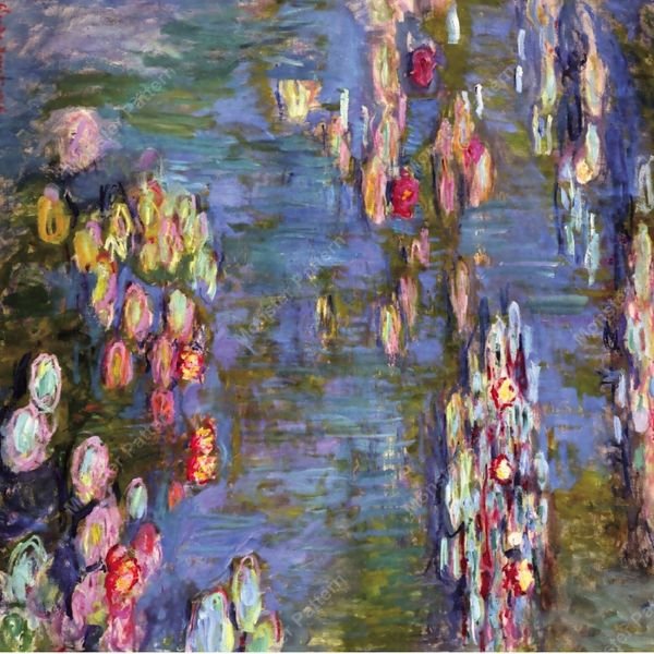 Water Lily Reflections — original textile pattern for floral licensing