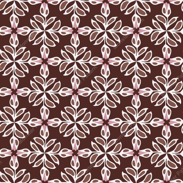Brown and Purple Floral Repeat — original textile pattern for floral licensing
