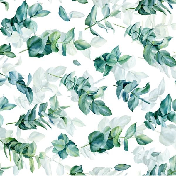 Eucalyptus Leaf Pattern — original textile pattern for botanical licensing